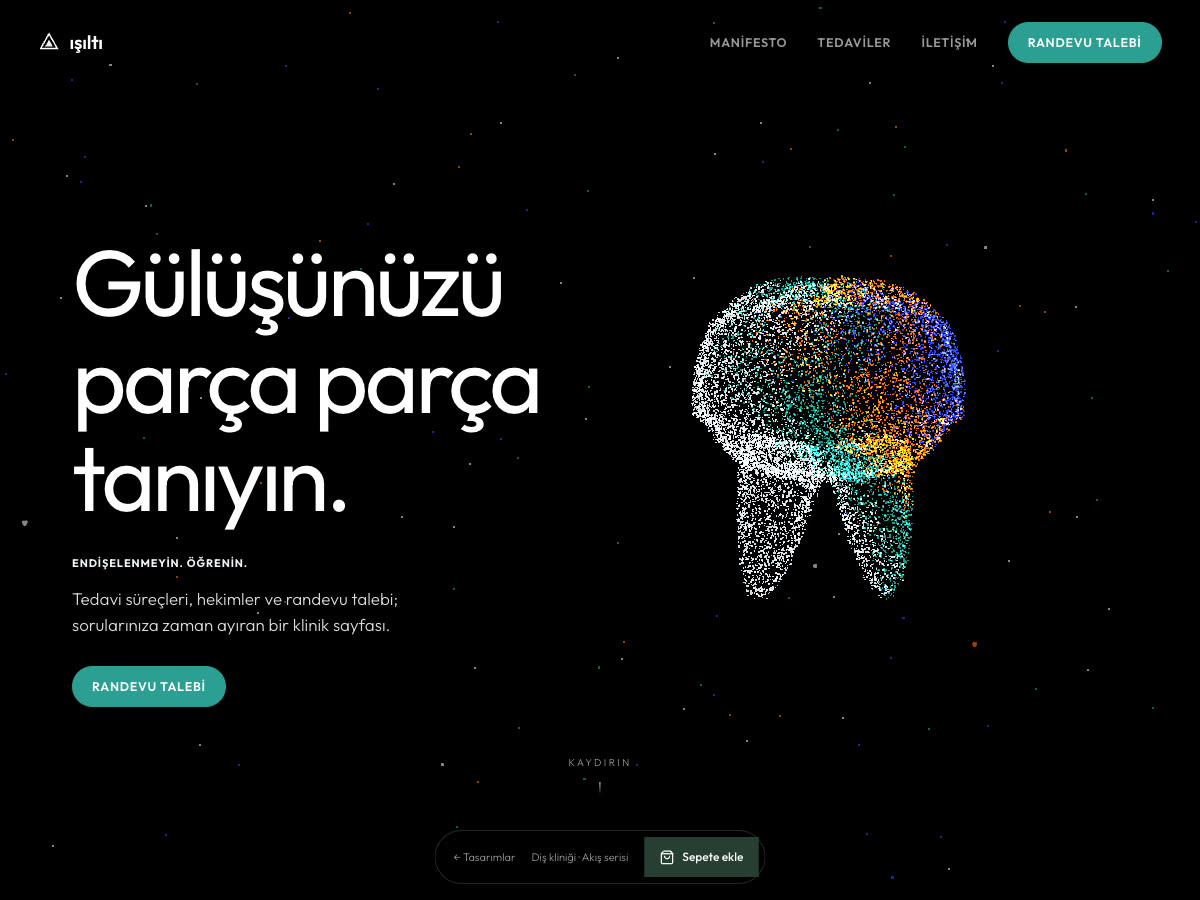 Işıltı web sitesi önizlemesi