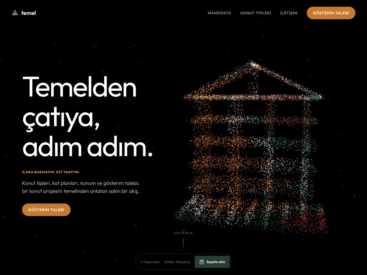 Temel web sitesi önizlemesi