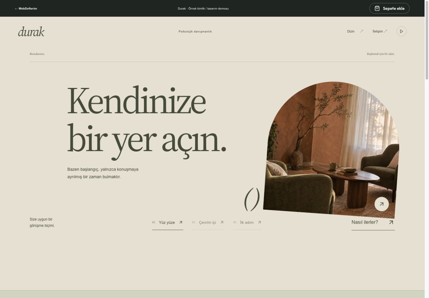 Durak web sitesi önizlemesi