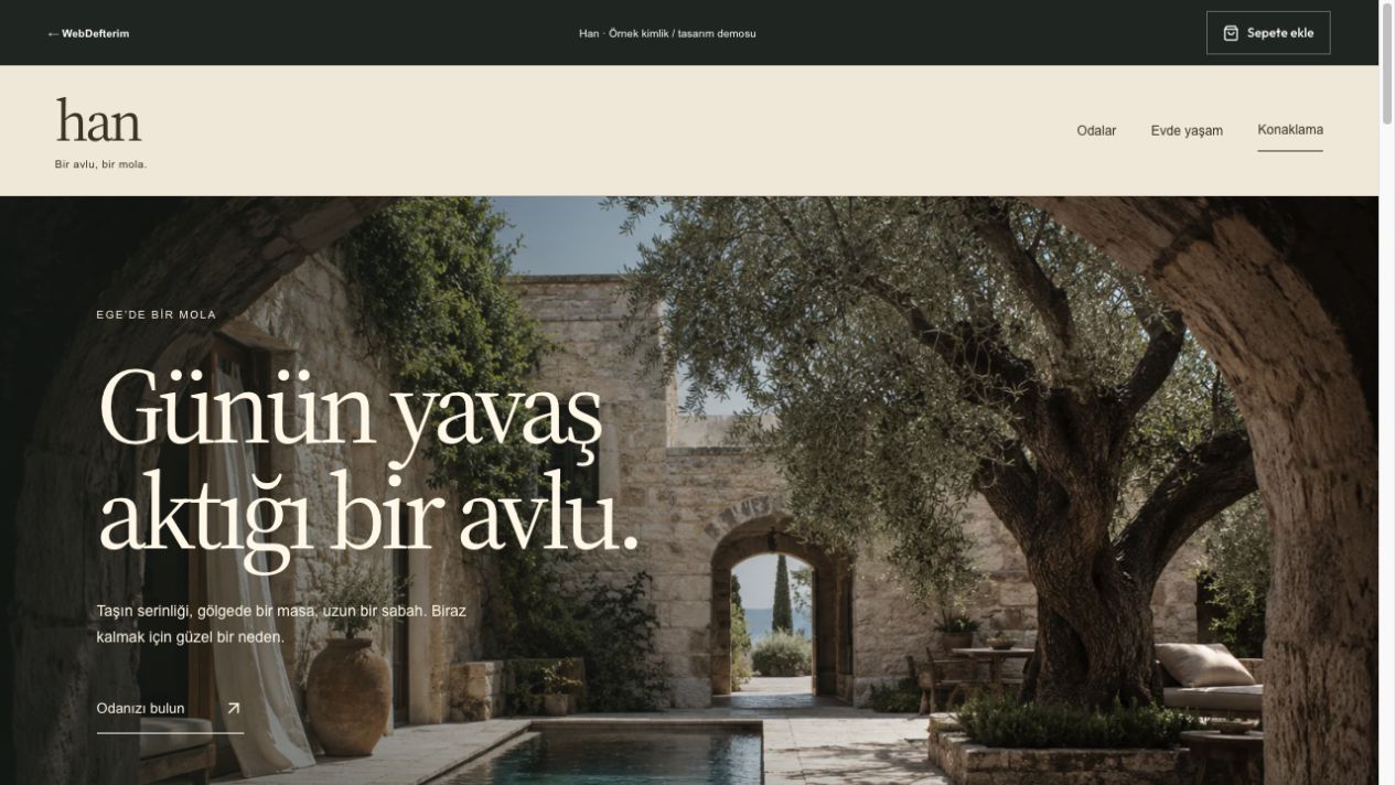 Han web sitesi önizlemesi