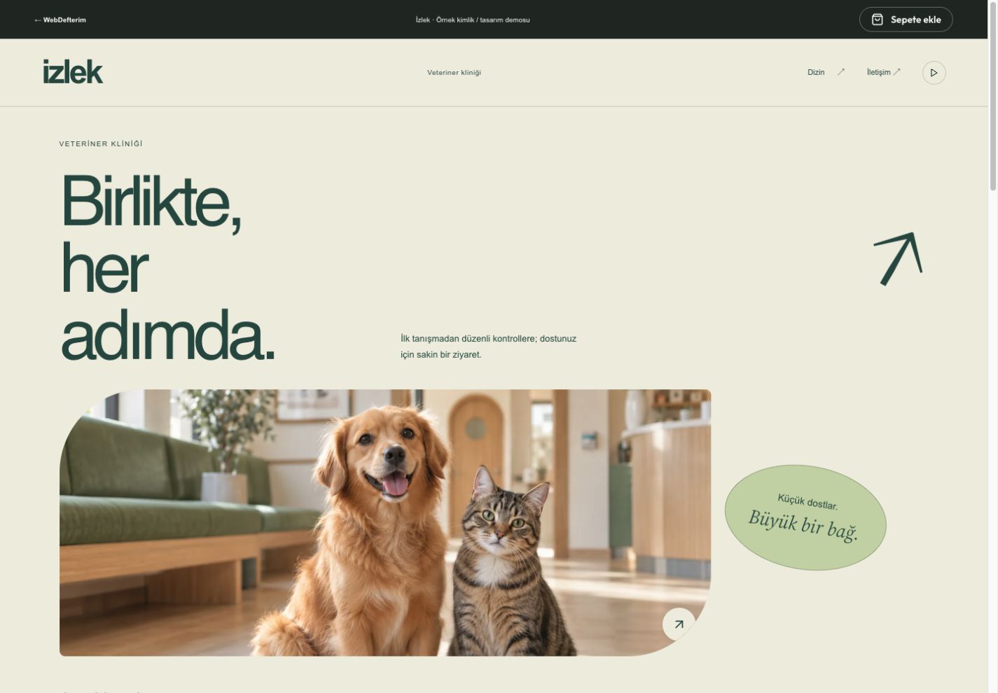 İzlek web sitesi önizlemesi