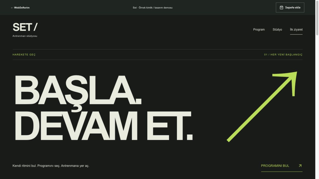 Set web sitesi önizlemesi