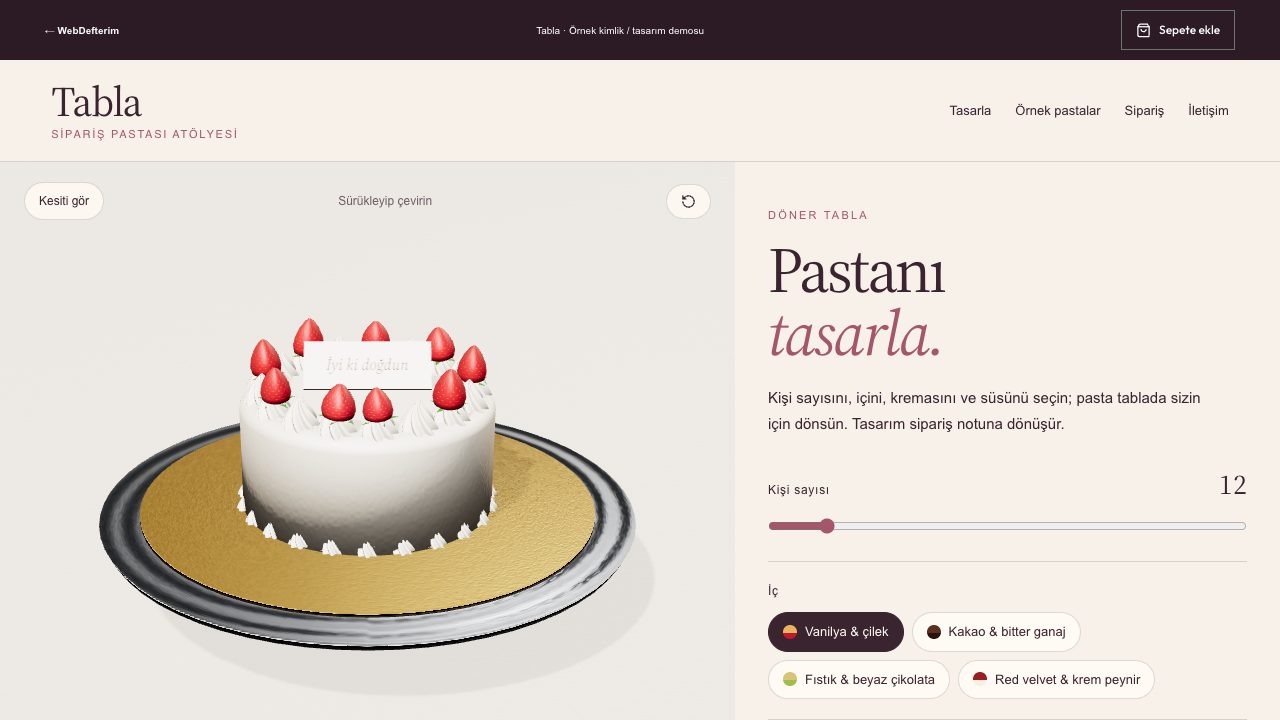 Tabla web sitesi önizlemesi
