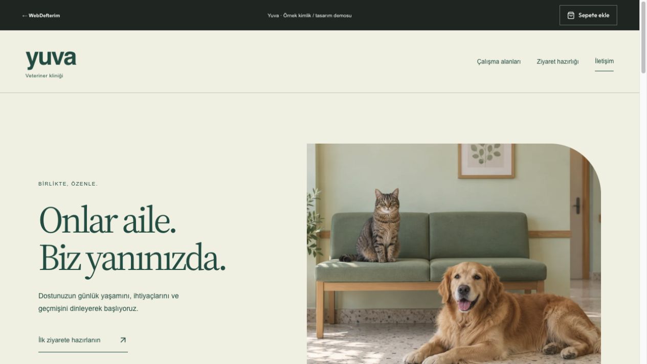Yuva web sitesi önizlemesi