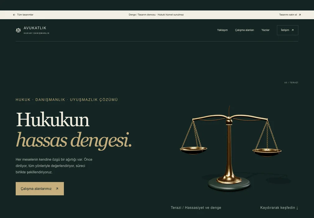 Denge web sitesi önizlemesi
