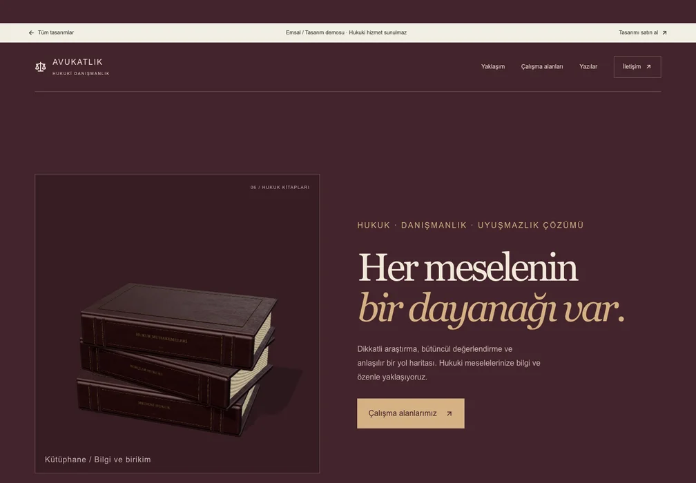 Emsal web sitesi önizlemesi
