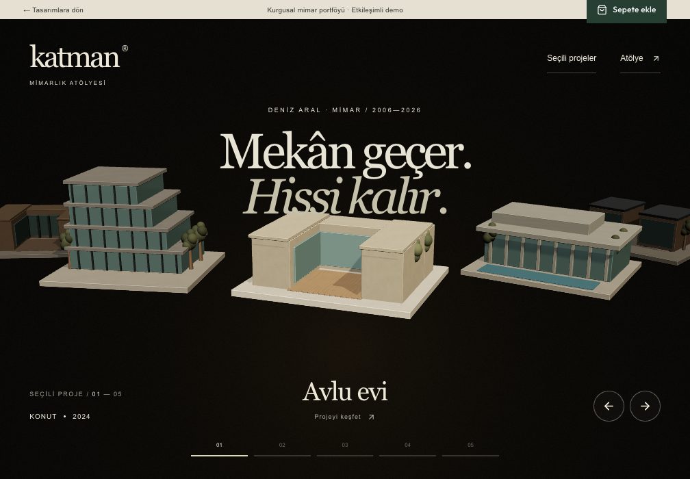 Katman web sitesi önizlemesi