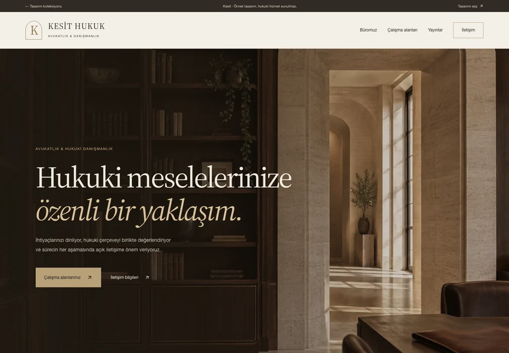Kesit web sitesi önizlemesi