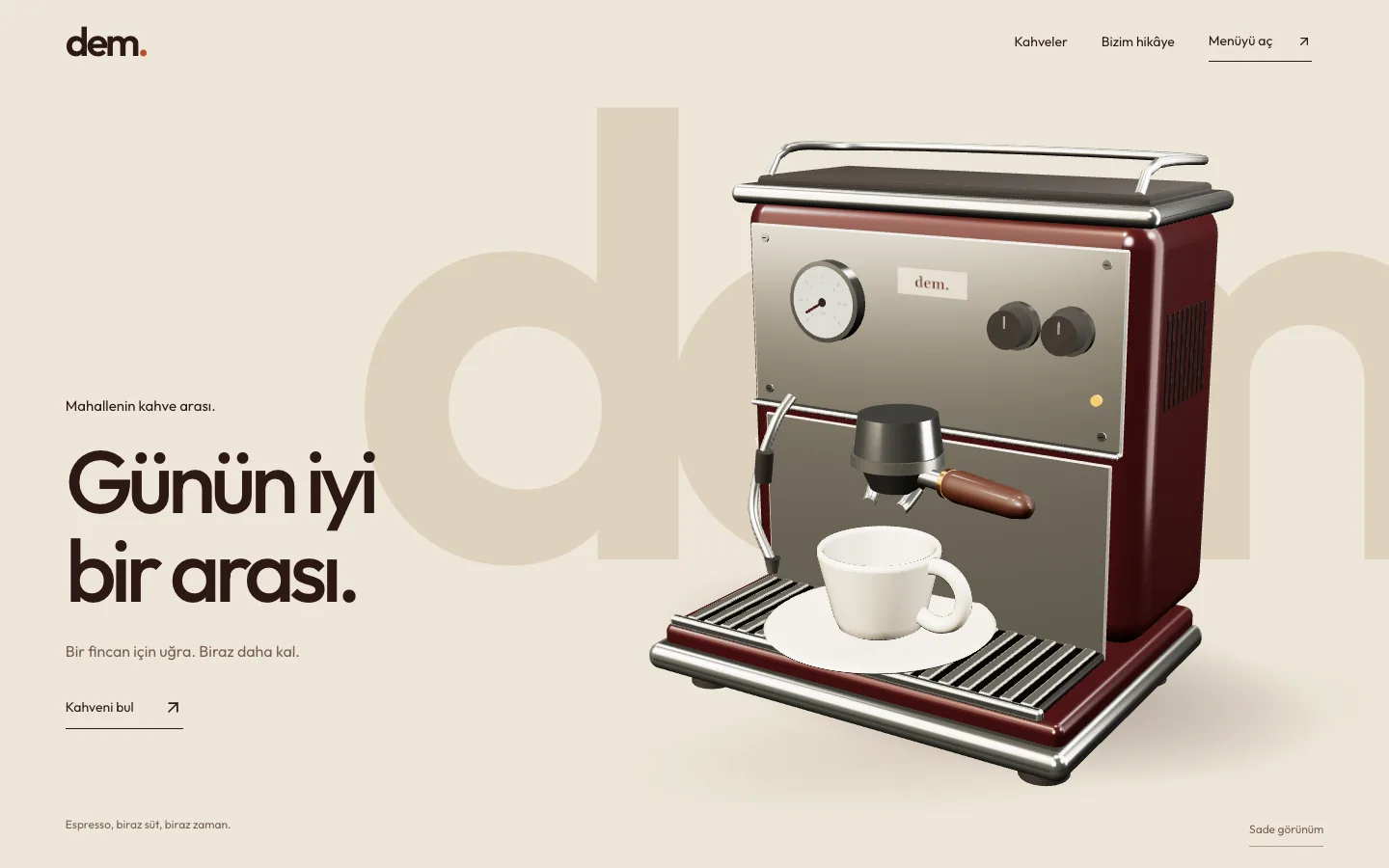 Dem web sitesi önizlemesi