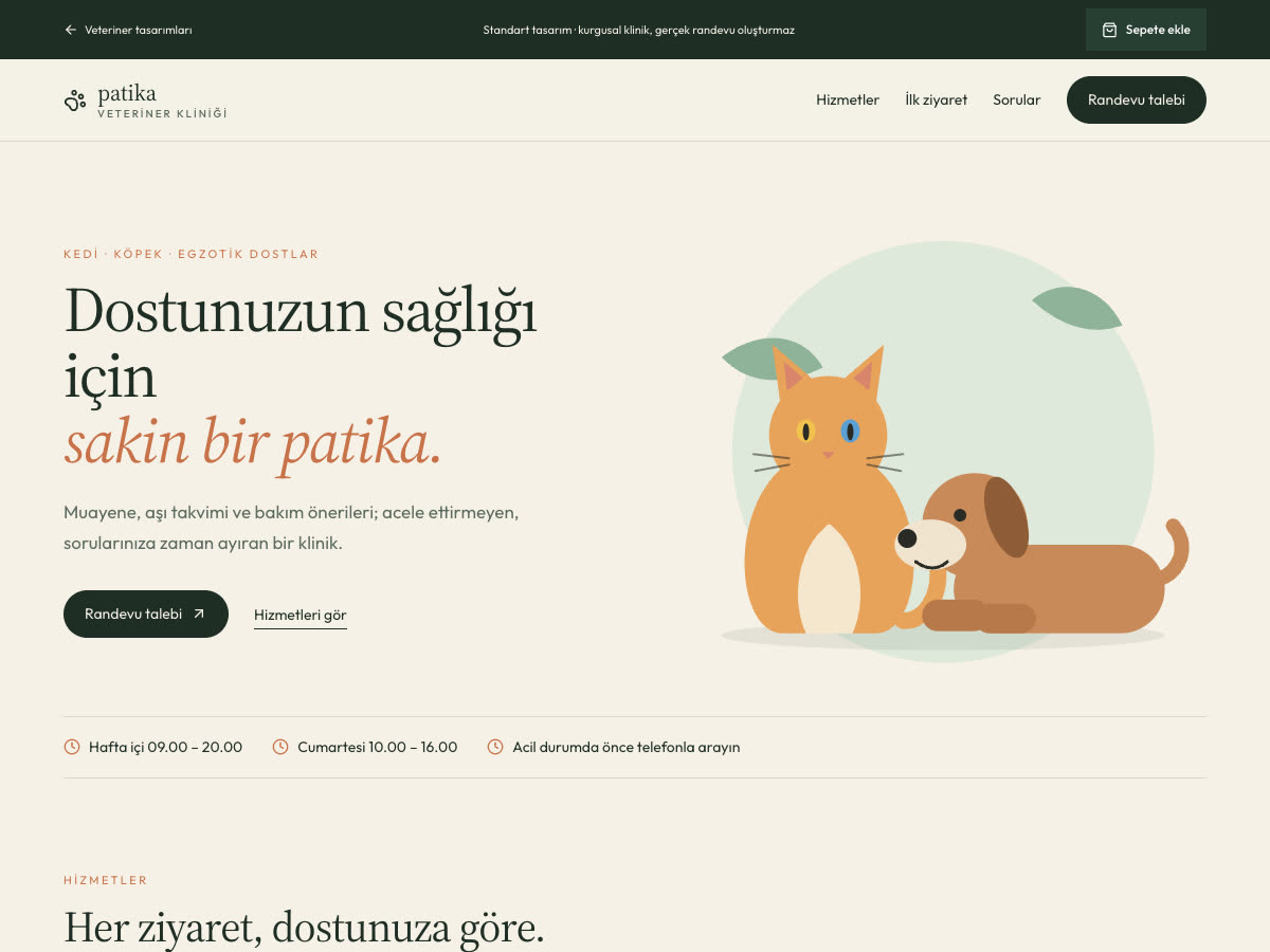 Patika web sitesi önizlemesi