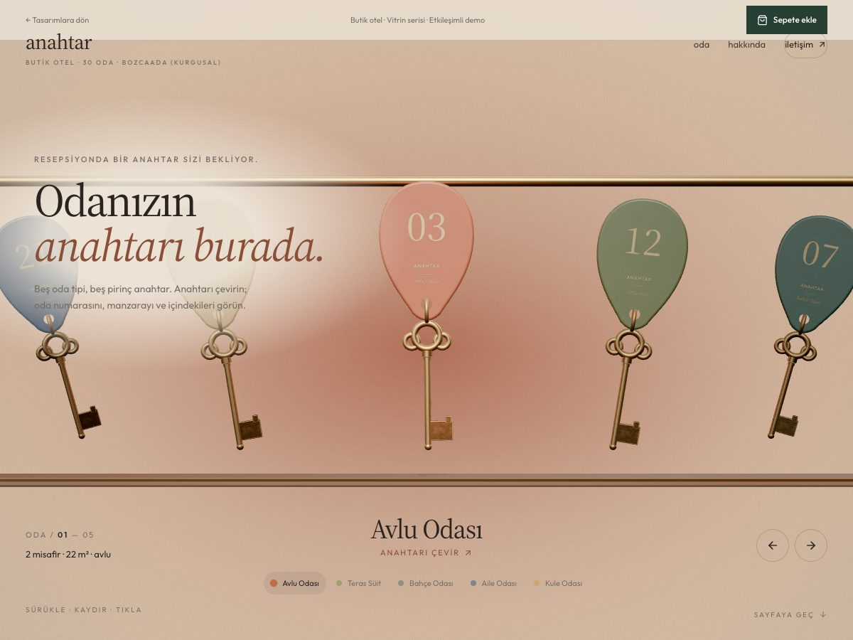 Anahtar web sitesi önizlemesi
