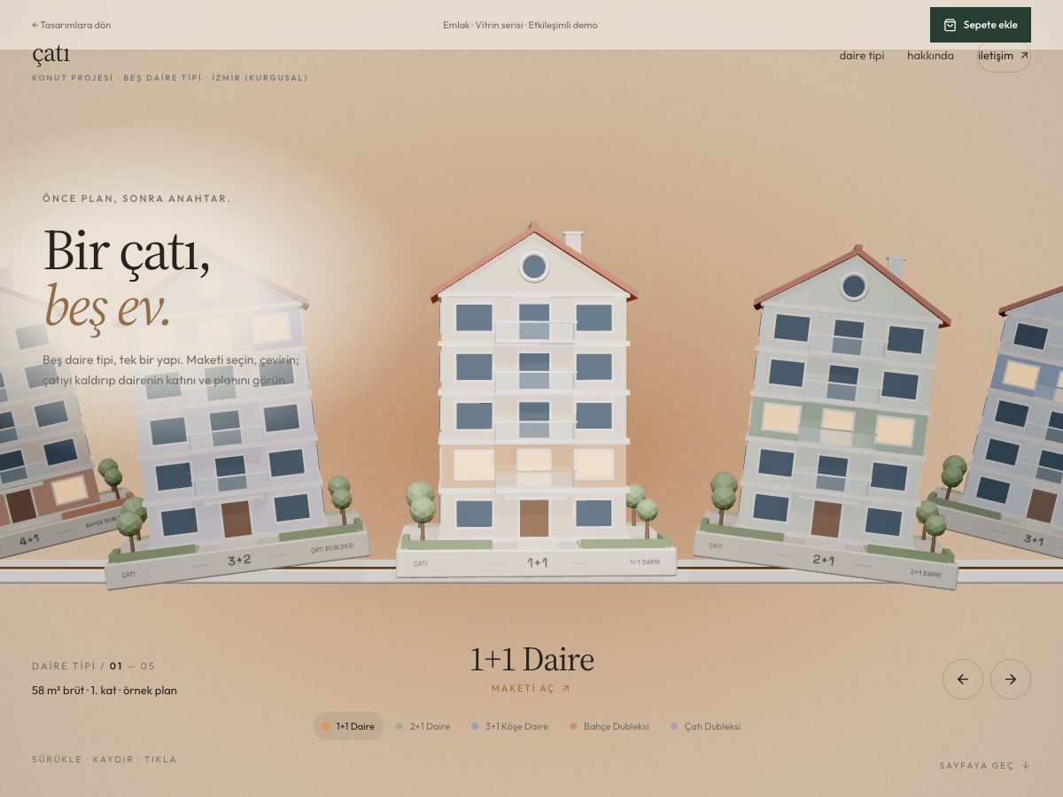 Çatı web sitesi önizlemesi