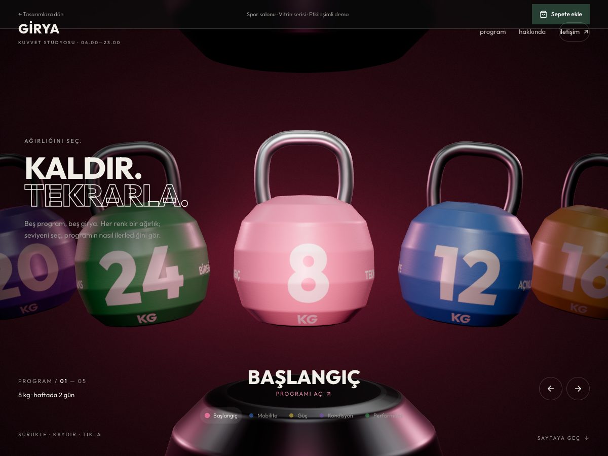Girya web sitesi önizlemesi