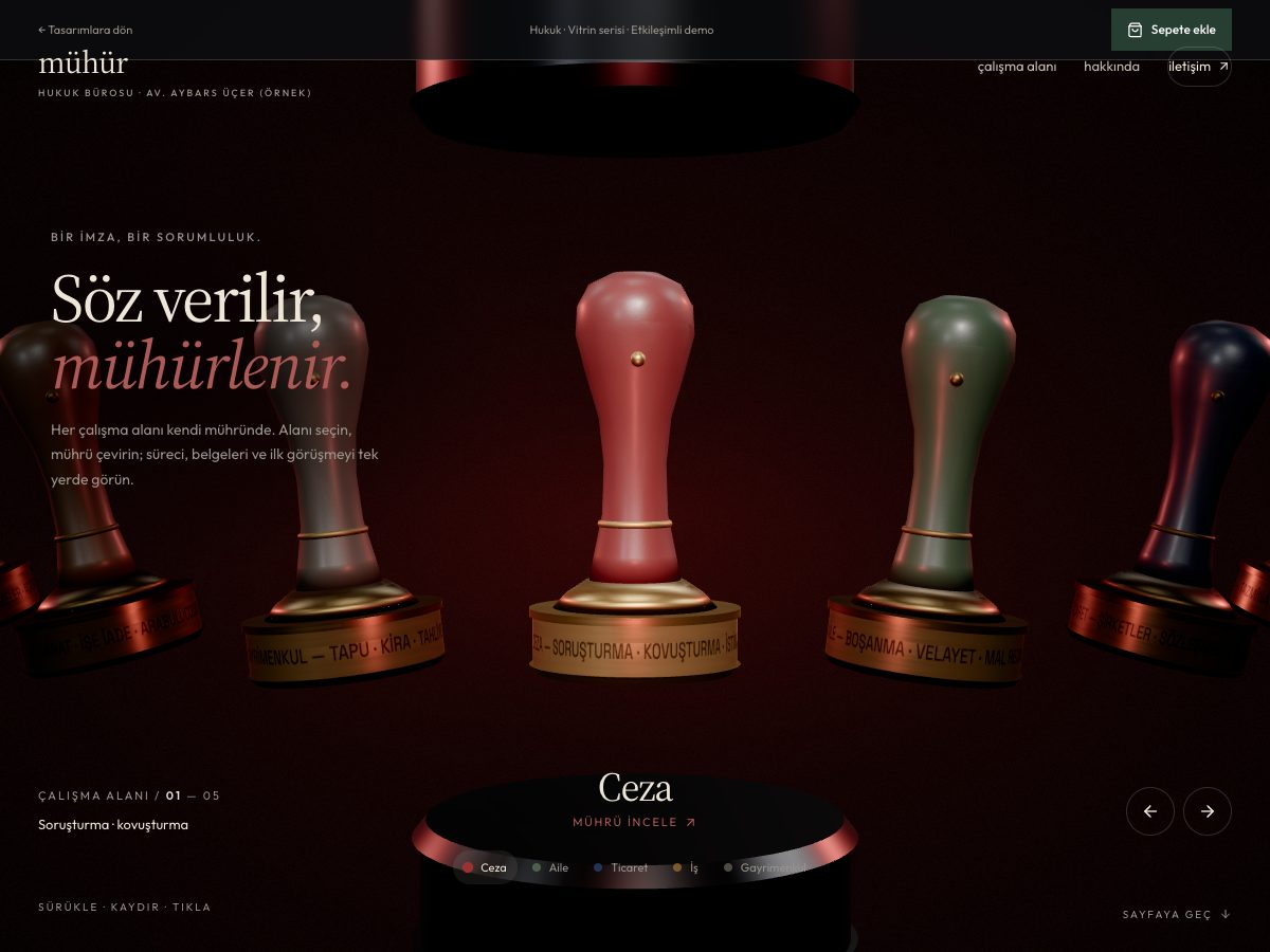 Mühür web sitesi önizlemesi